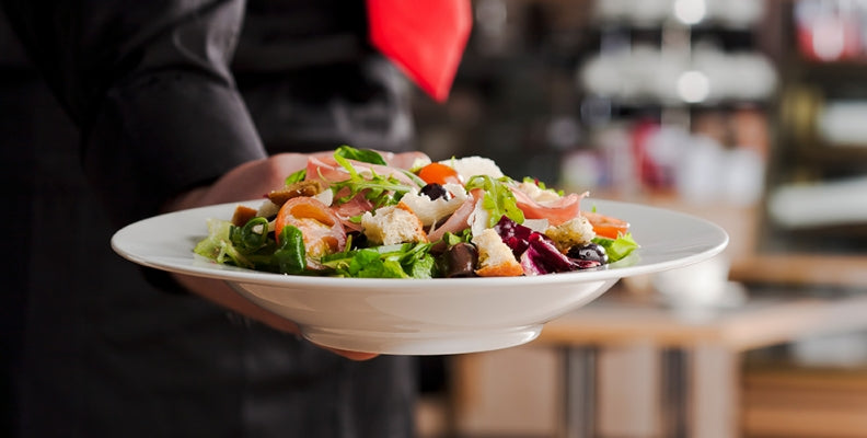 healthy salad at a restaurant